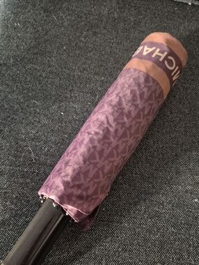 Michael Kors Brown Classic Monogram Compact Umbrella